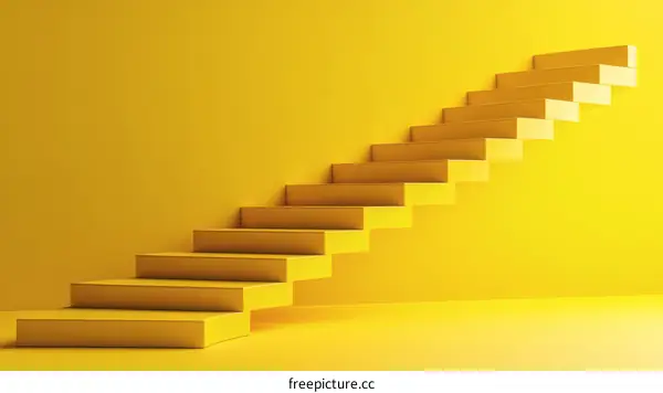 Abstract Yellow Steps Illustration