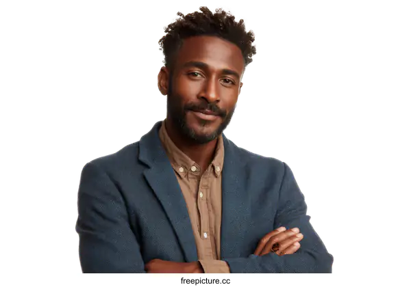 [Transparent Background PNG]African Man Portrait Business Professional