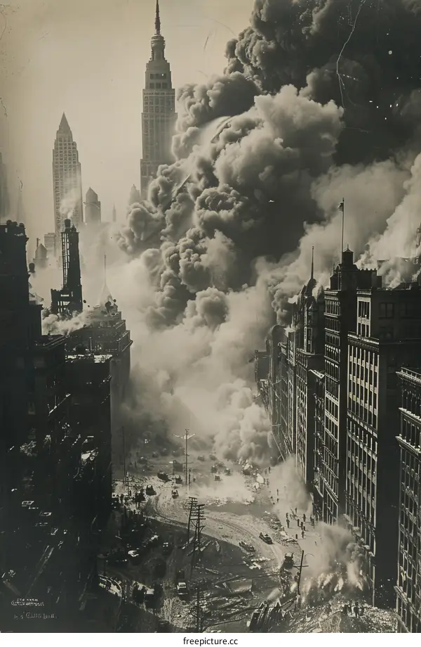 The aftermath of the 1929 Wall Street bombing