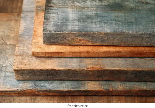 Stacked Wooden Boards Texture Background