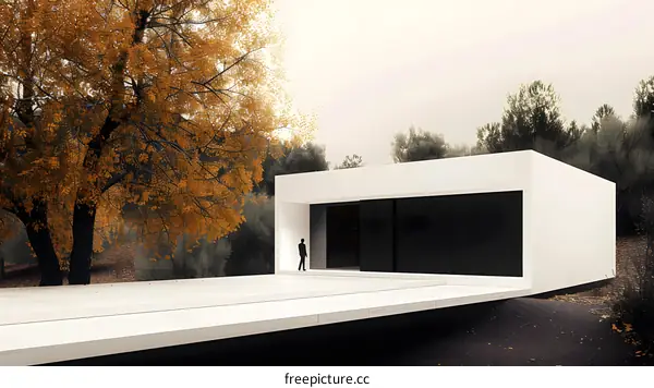 Modern Minimalist House in a Forest Setting