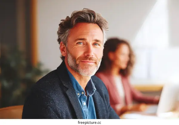 Confident Caucasian Businessman Portrait