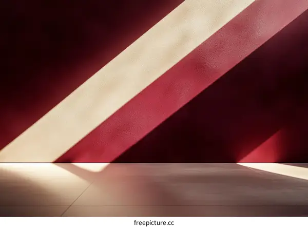 Abstract Interior Scene with Diagonal Shadows