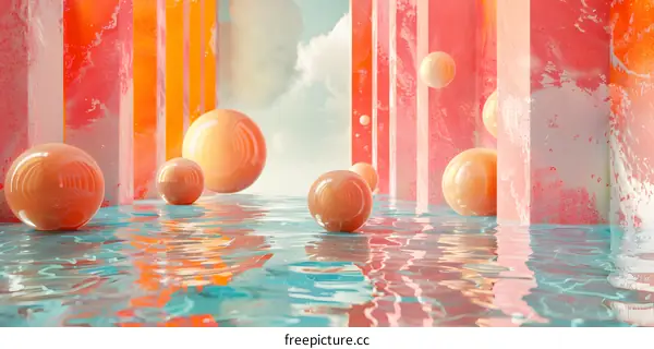 Pink Geometrical Space