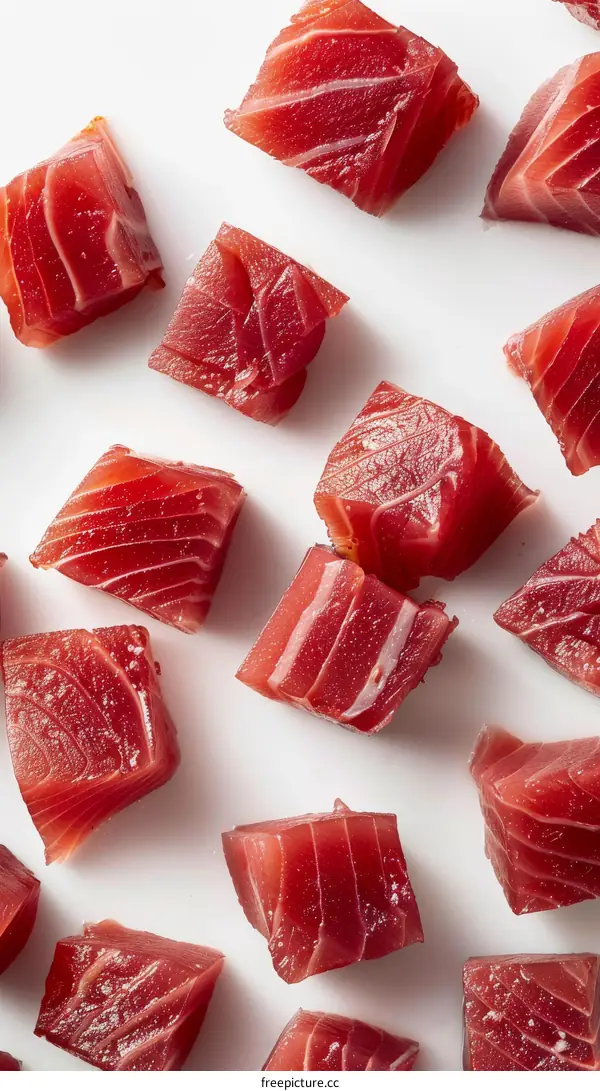 diced raw tuna