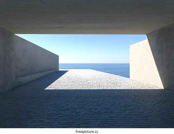 Minimalist Concrete Architecture Overlooking The Sea