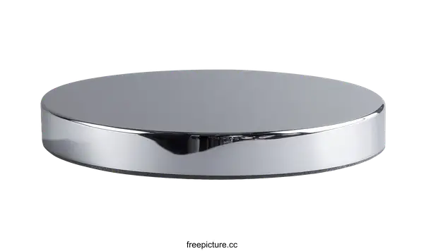 [Transparent Background PNG]Chrome Round Display Base for Decorative Objects