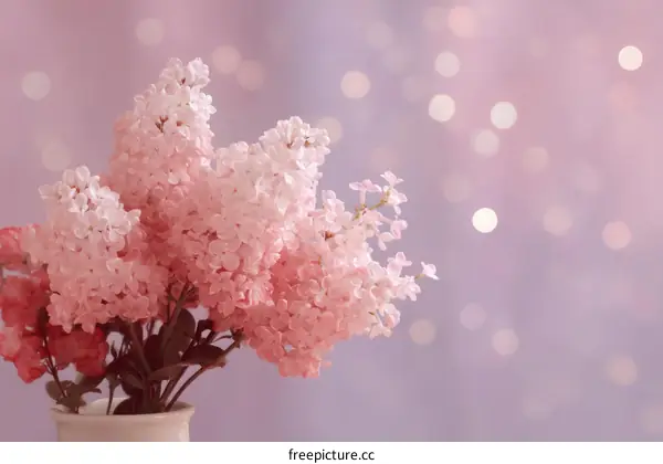 Beautiful Pastel Lilac Bouquet in Vase