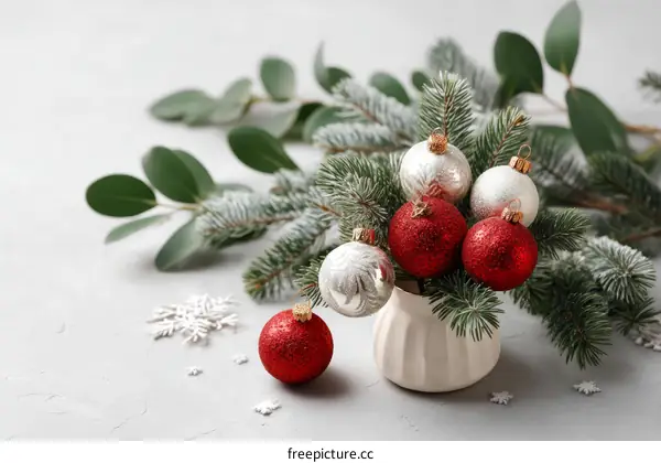 Christmas Decoration Arrangement in Vase