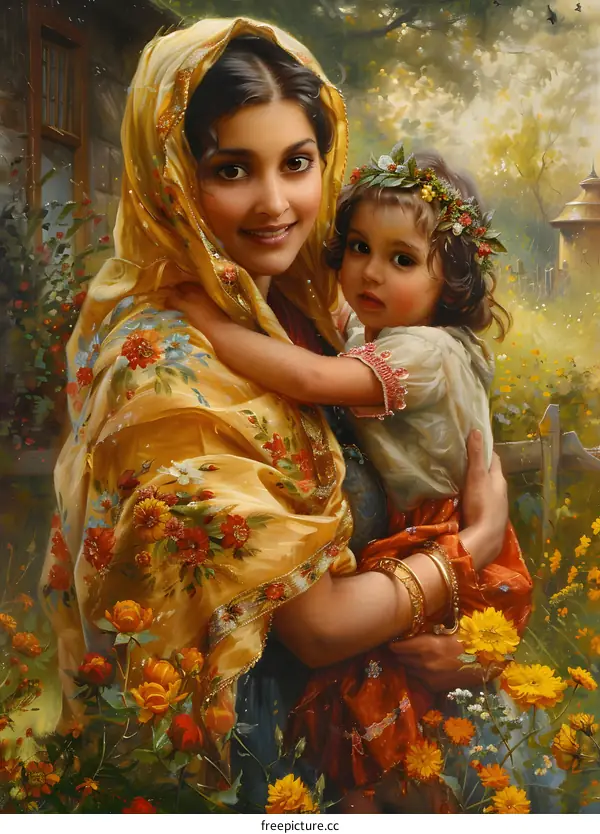 A mother and her child