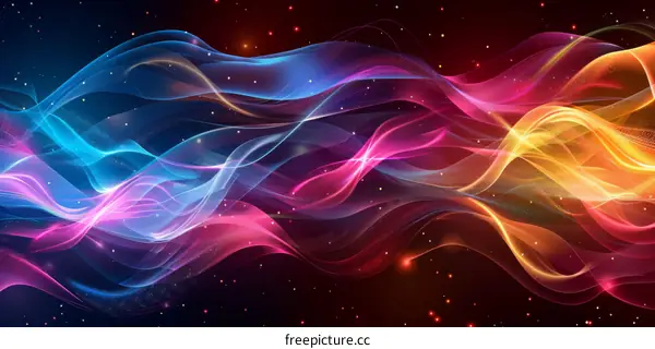 Abstract Colorful Wave Patterns