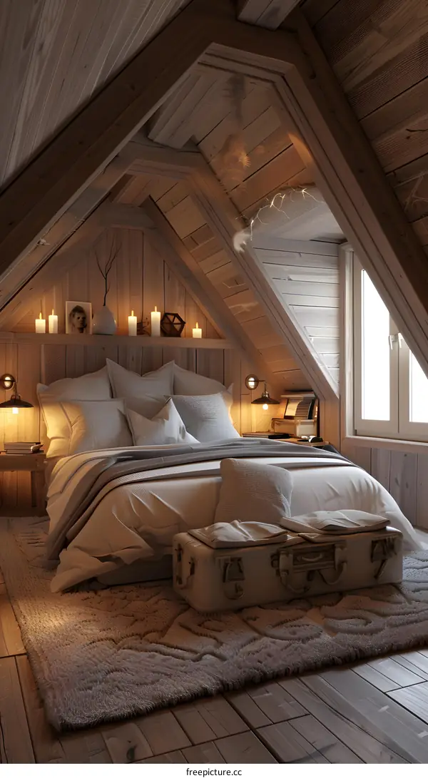 Cozy attic bedroom