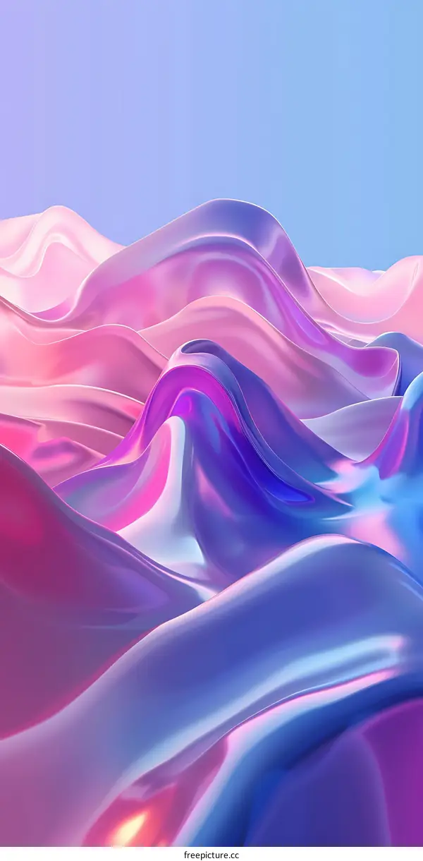 Abstract Wavy Purple and Pink Background