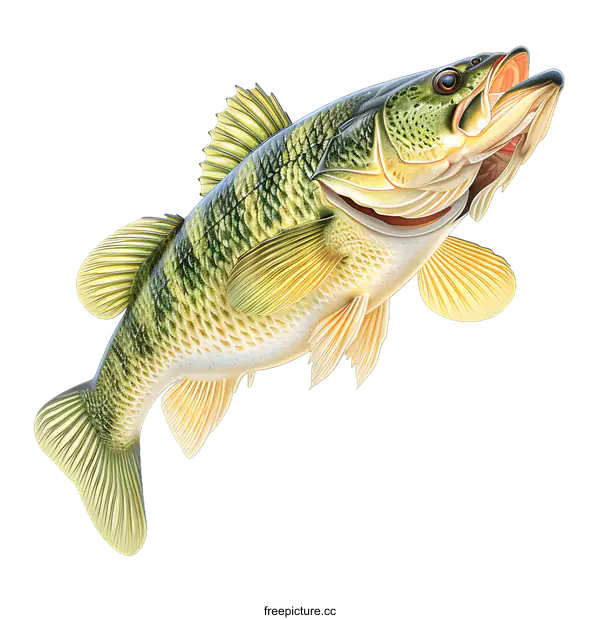 [Transparent Background PNG]A largemouth bass fish