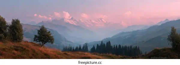 Majestic Mountain Range at Sunrise