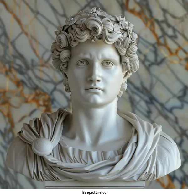 Ancient Roman Bust of a Young Man