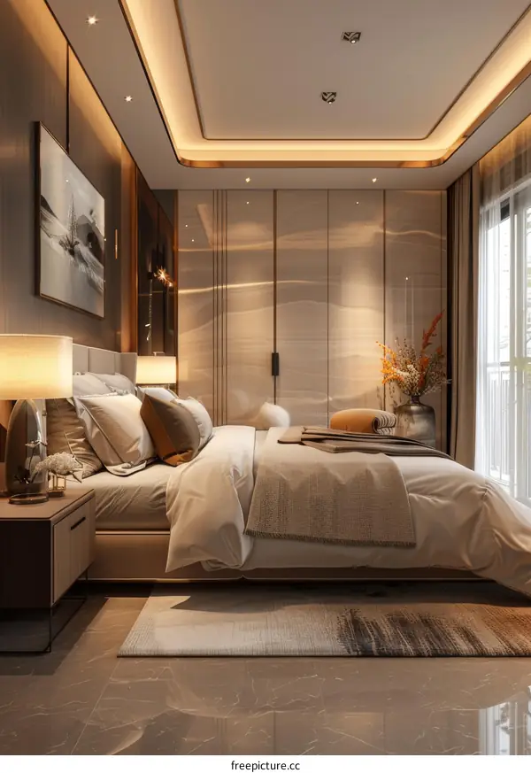 Modern Bedroom Interior Design Illustration