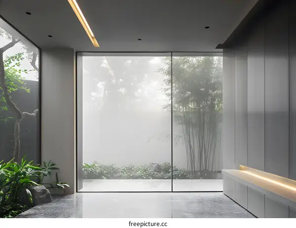 Minimalist Interior Design with Large Window and Natural Light