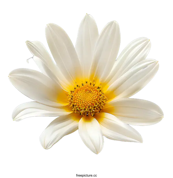 [Transparent Background PNG]white daisy flower with yellow center