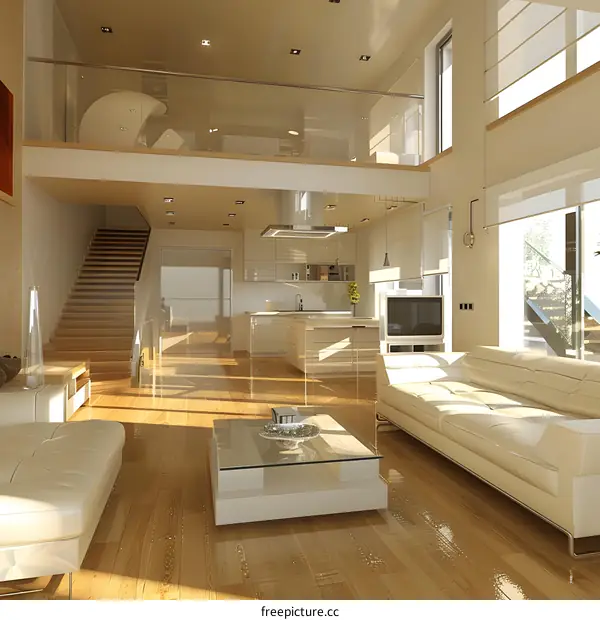 Bright and Airy Living Room With Modern Furnishings