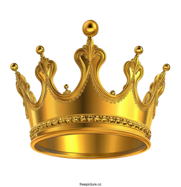 [Transparent Background PNG]Golden Royal Crown Illustration