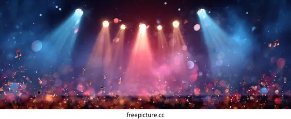 Colorful Stage Lighting Design Illustration