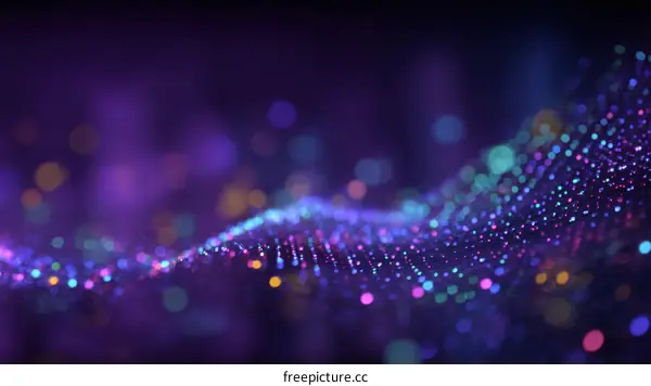 Abstract Colorful Digital Waves