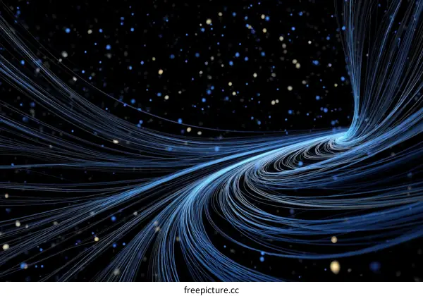 Abstract Spiral Lines Illustration of Space