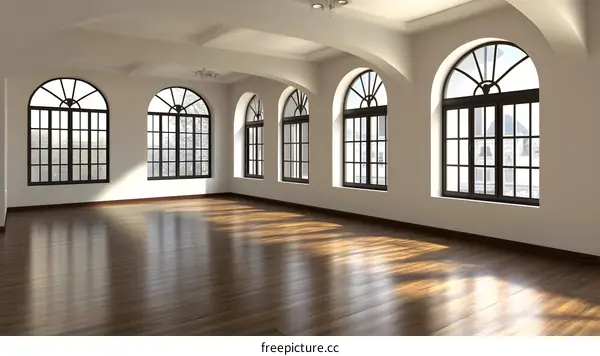 Empty Room With Big Windows