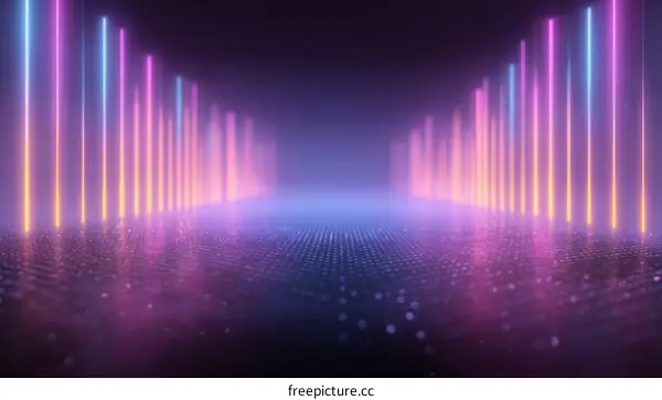 Neon Light Abstract Stage Background