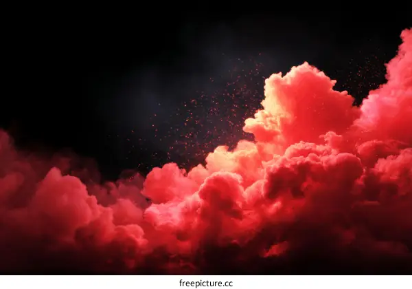 Dramatic Red Cloudscape Illustration