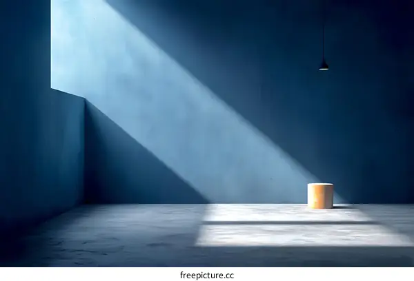 Modern Minimalist Empty Studio Interior Scene