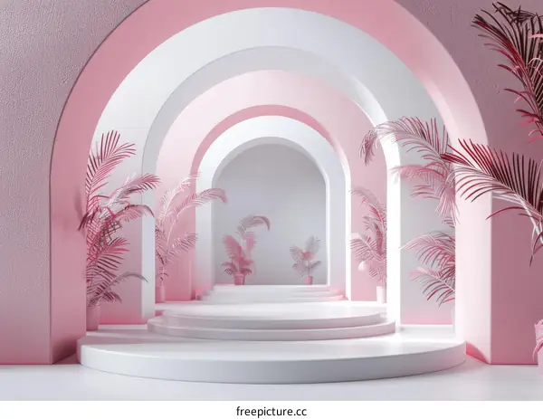 Pink Archway  Interior Design Scene