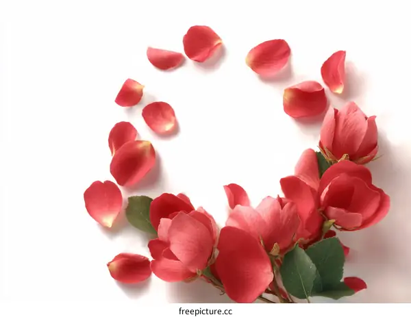 Rose Petals and Flowers Arrangement