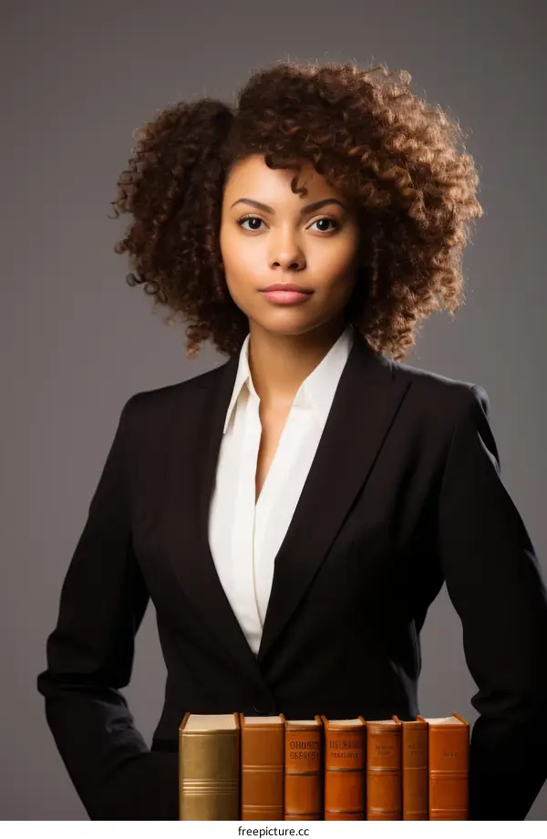 portrait of a young female lawyer wearing a suit