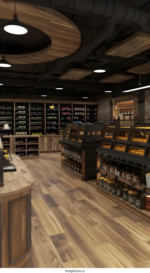 Interior Design of a Rustic Grocery Store