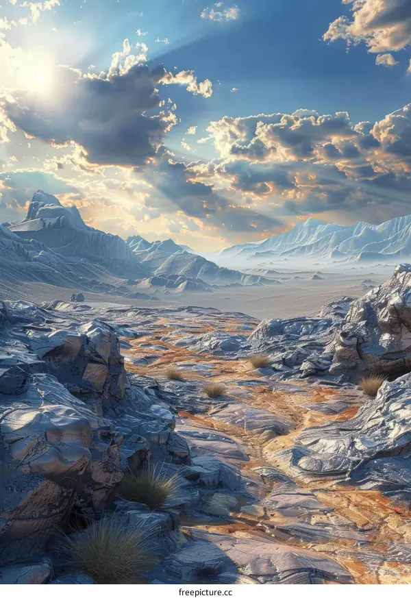 Panoramic View of the Rocky Mountains and the Colorful Sky