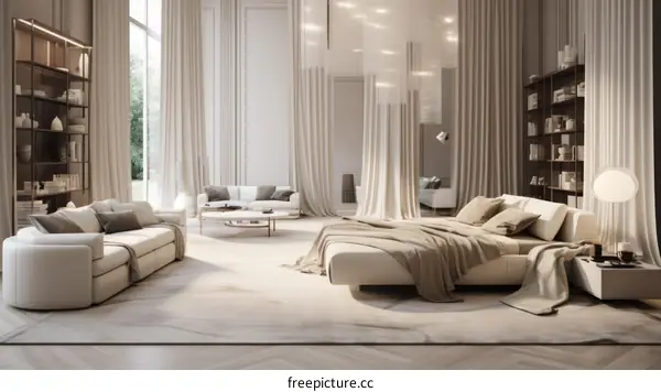 Bright and Airy Master Bedroom With Sitting Area