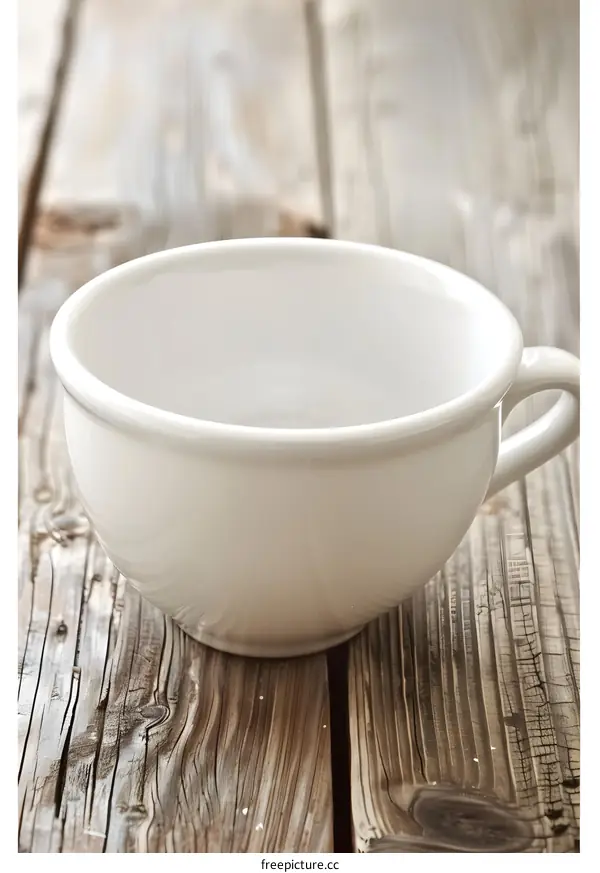 White Ceramic Bowl on Wooden Table