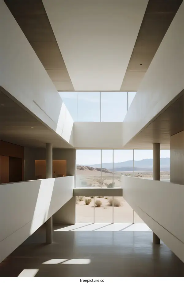 Modern Interior Space with Large Windows and Open Design