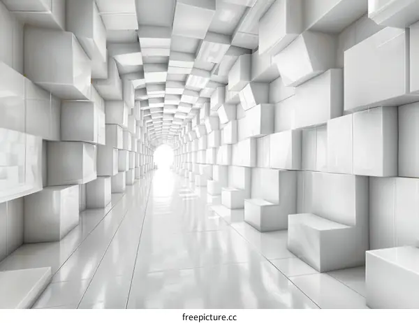 White Futuristic Sci-Fi Corridor