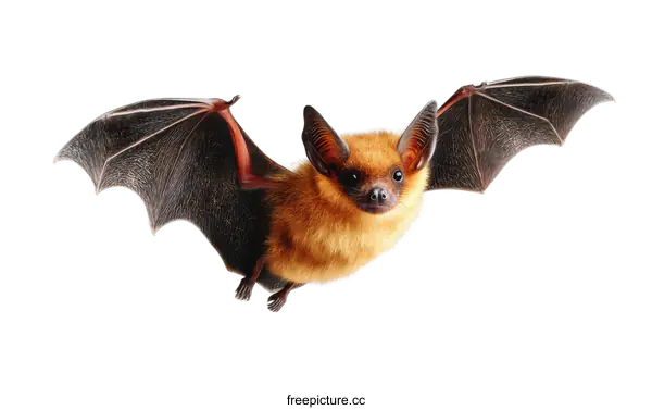 [Transparent Background PNG]Close Up of a Flying Bat