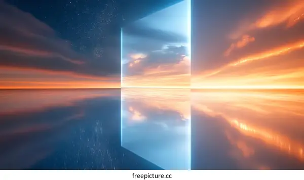 Abstract Futuristic Portal to Another Dimension