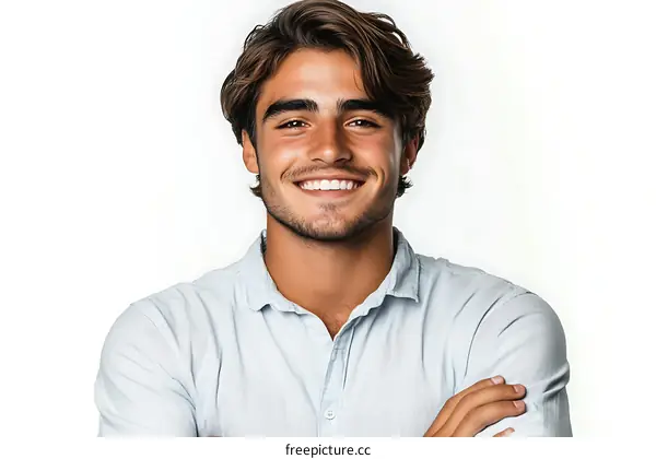Close Up Portrait of a Smiling Caucasian Man