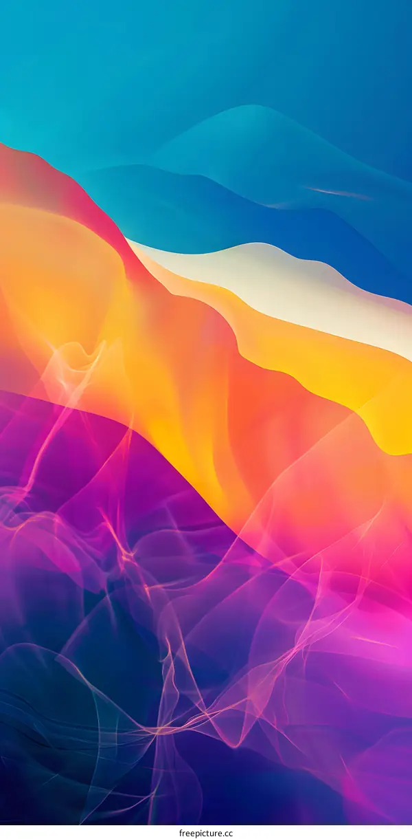 Abstract Colorful Background with Curved Lines