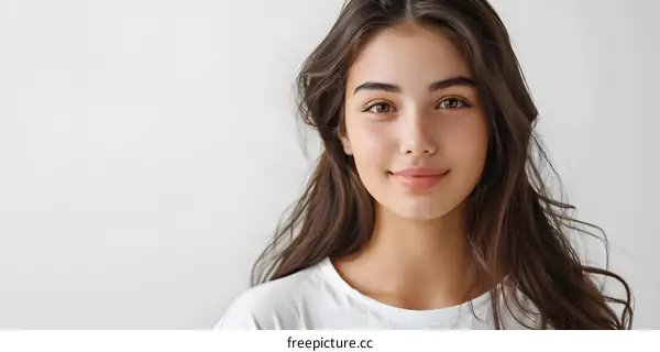 Portrait of a young woman smiling