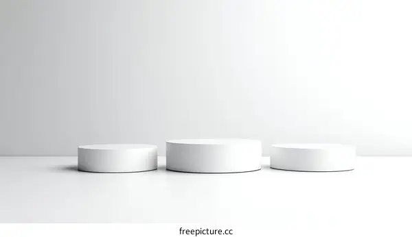 Minimalist White Product Display Stands