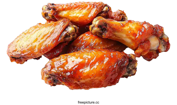 [Transparent Background PNG]Deliciously Crispy Baked Chicken Wings