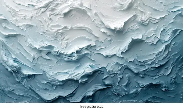 Blue and white abstract painting