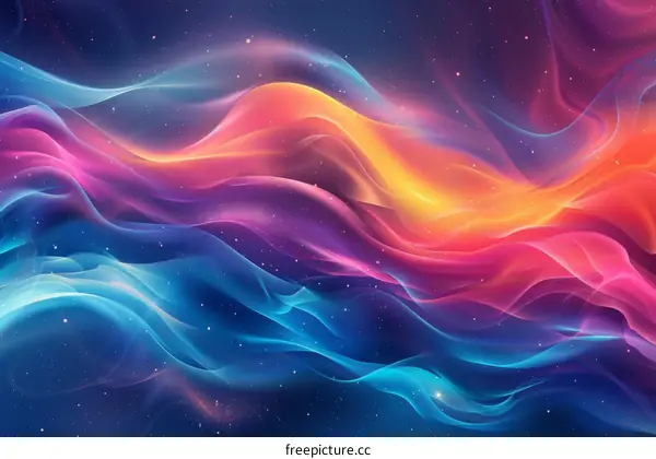 Abstract Colorful Flowing Lines Background